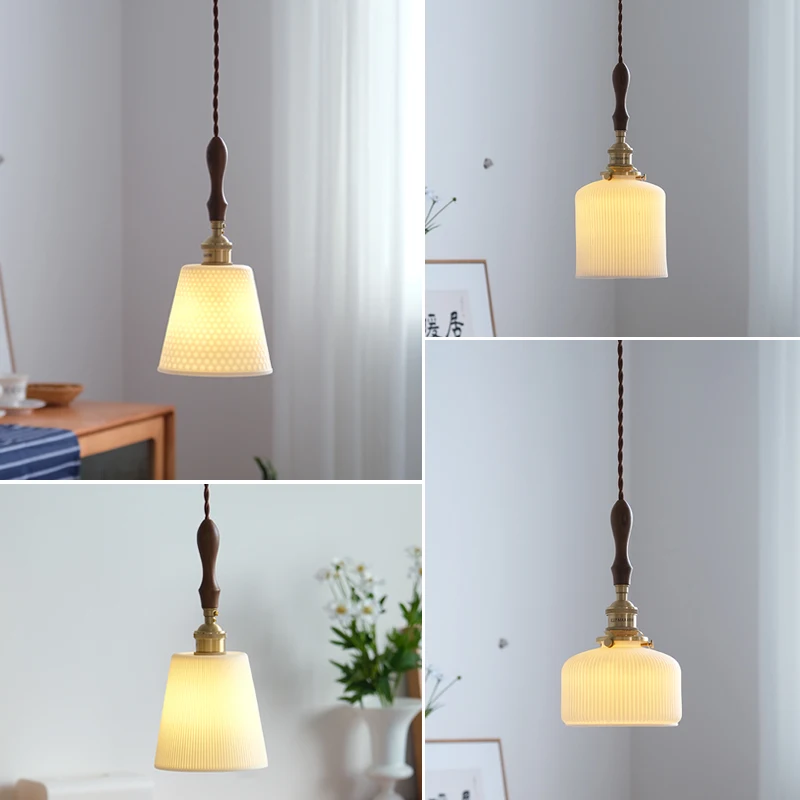 Japonská keramická lampa LED dióda moderná domáca dekorácia svietidla kuchynská reštaurácia zavesenie svetlo stropné zavesenie osvetlenia