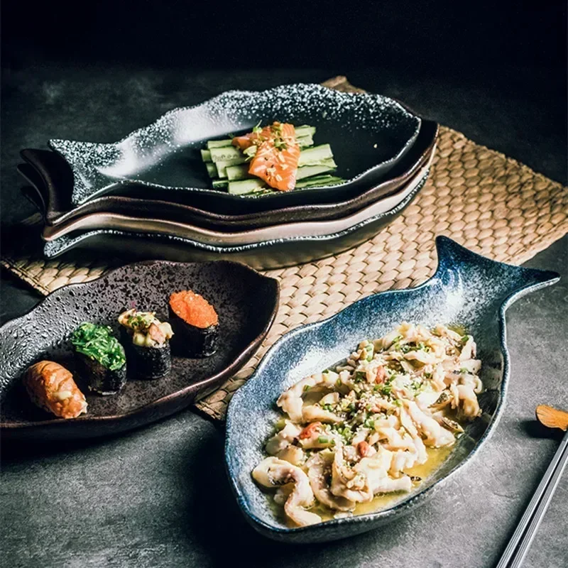 Japonská kreatívna doska v tvare rýb Doska Veľká dusená rybia rybí doska Sushi Špeciálny keramický tanier