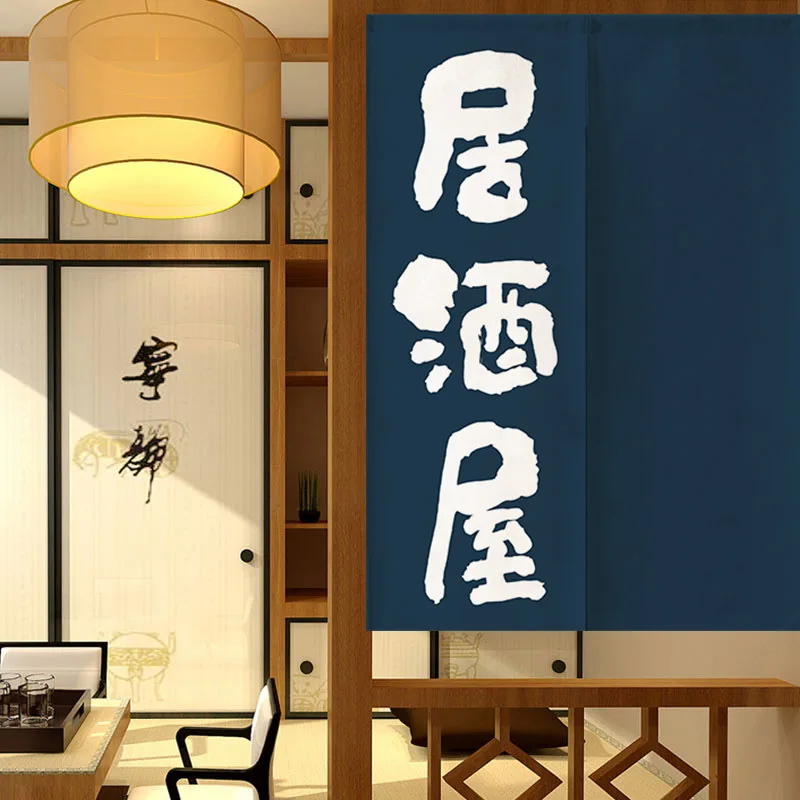 Japonská sushi izakaya dvere záclony Kuchynské dvere prieležie Závesný polyester závesný záves pre dekoráciu obývacej izby v spálni