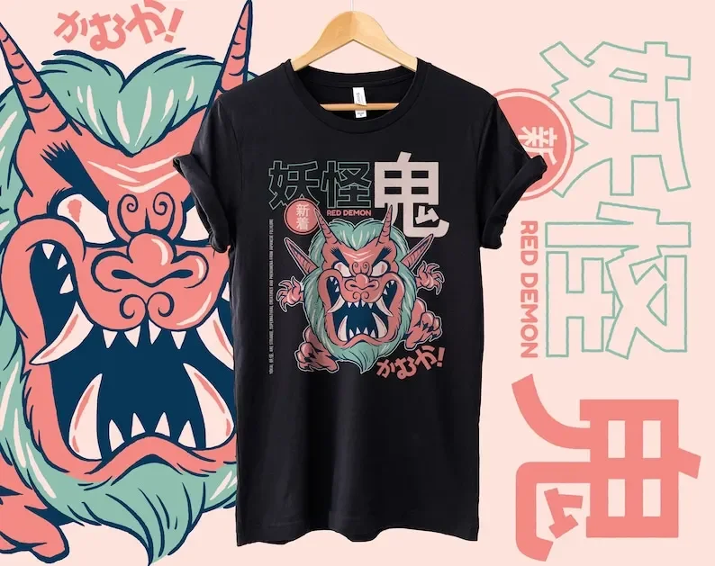 Japonské anime streetwear - parné vlny retro yami kawaii pastel Goth
