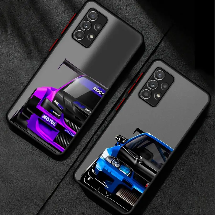 Japonské driftové auto JDM pre Samsung Galaxy A54 A73 5G A35 A14 A32 A33 A55 A72 A34 A24 A52 A53 A53 A22 A22 A23 A23