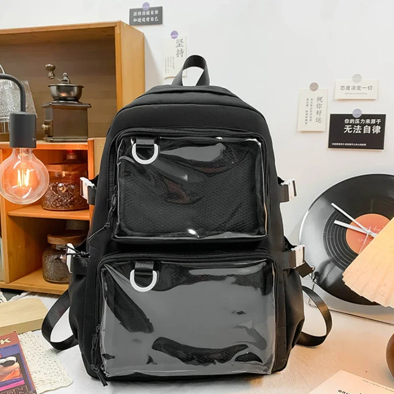 Japonské kawaii itabag Ženy nové 2025 Transparentné batoh ženy veľkú kapacitu ita batohové tašky pre vysokoškolské študentky JK