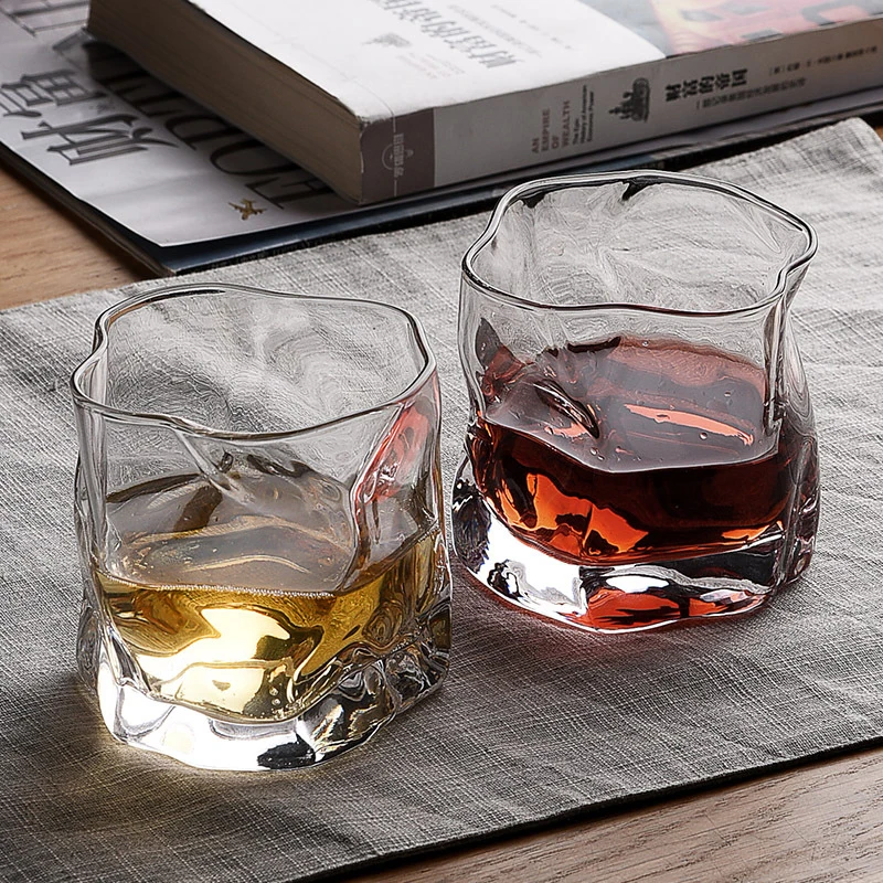 Japonské ručne vyrábané sklo whisky, šálka šťavy odolného v oblasti tepla, Liquor Whisky Crystal Wine Glass, Cognac Brandy Snifter
