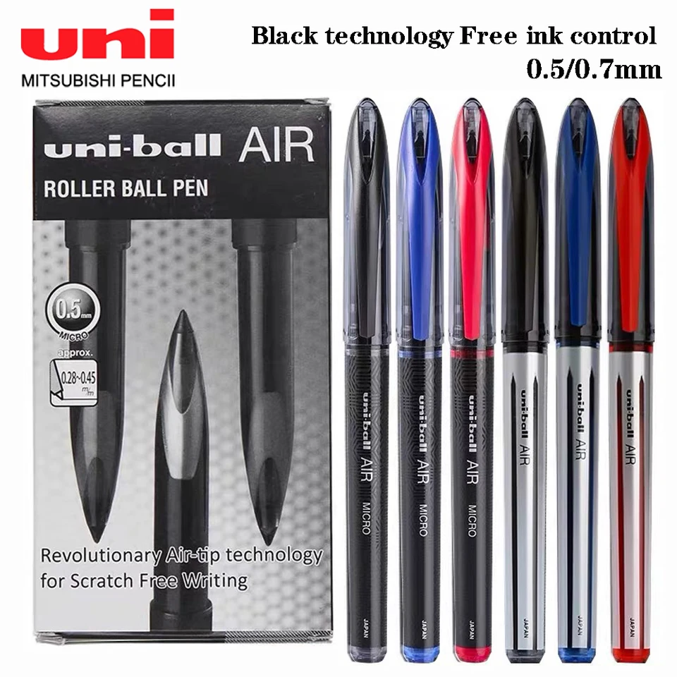 Japonské uni UBA-188 gélové perá 0,5/0,7 mm bezplatné ovládacie prvky atramentu Canetas čierne/červené/modré plynulé písanie pre školskú kanceláriu