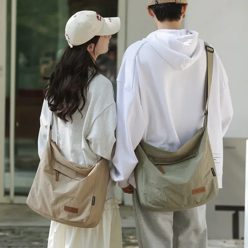 Japonské ženy Men Muži pre rameno Crossbody Bag Veľké plátno Messenger tašky pre študenta 2024