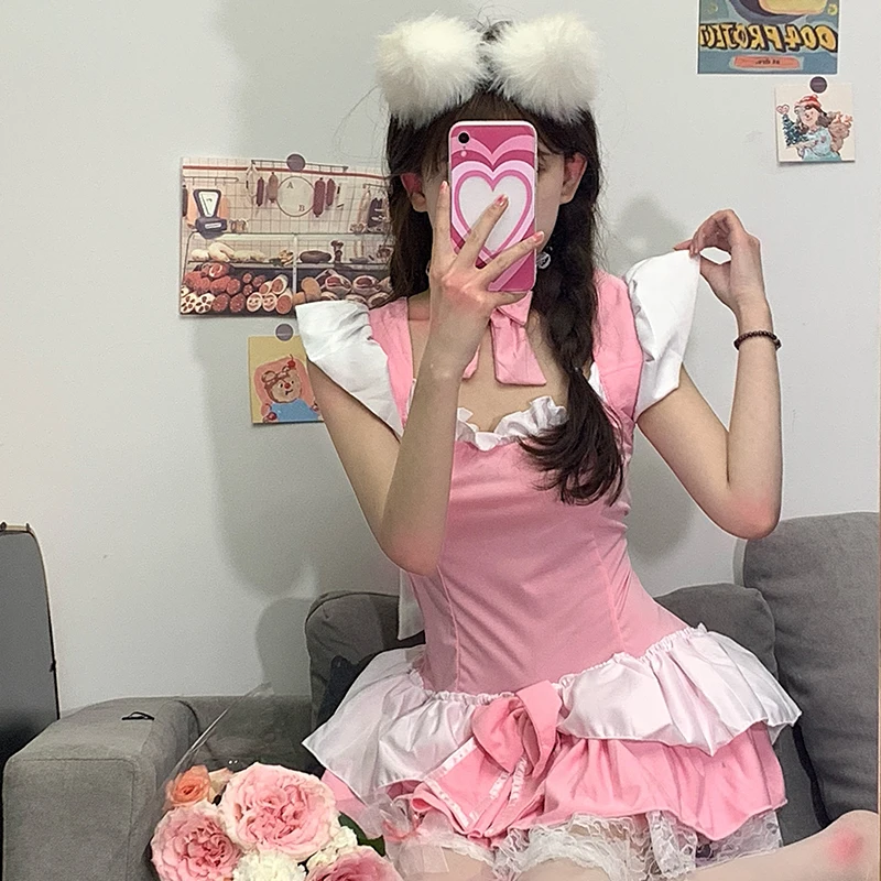 Japonský kawaii šaty zvádzanie spodná bielizeň uniforma cosplay cossplay kostým lolita Študent kostým cos sexy spánok