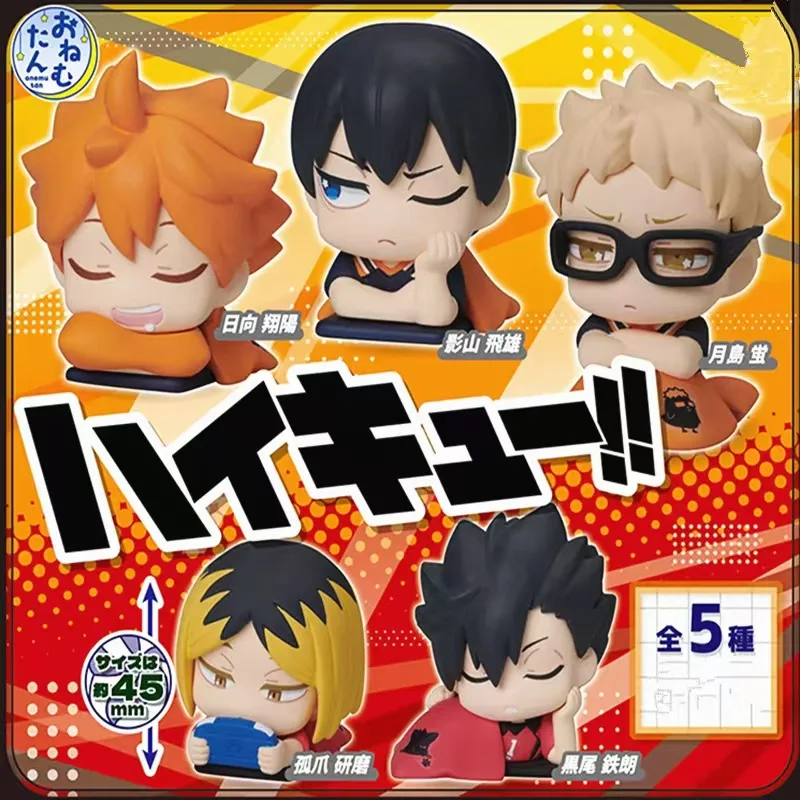 Japonský originálny model stupnice Gacha Haikyuu Rameno to rameno sedenie postava Shoyo Hinata Tobio Kageyama Action Figure Hračky