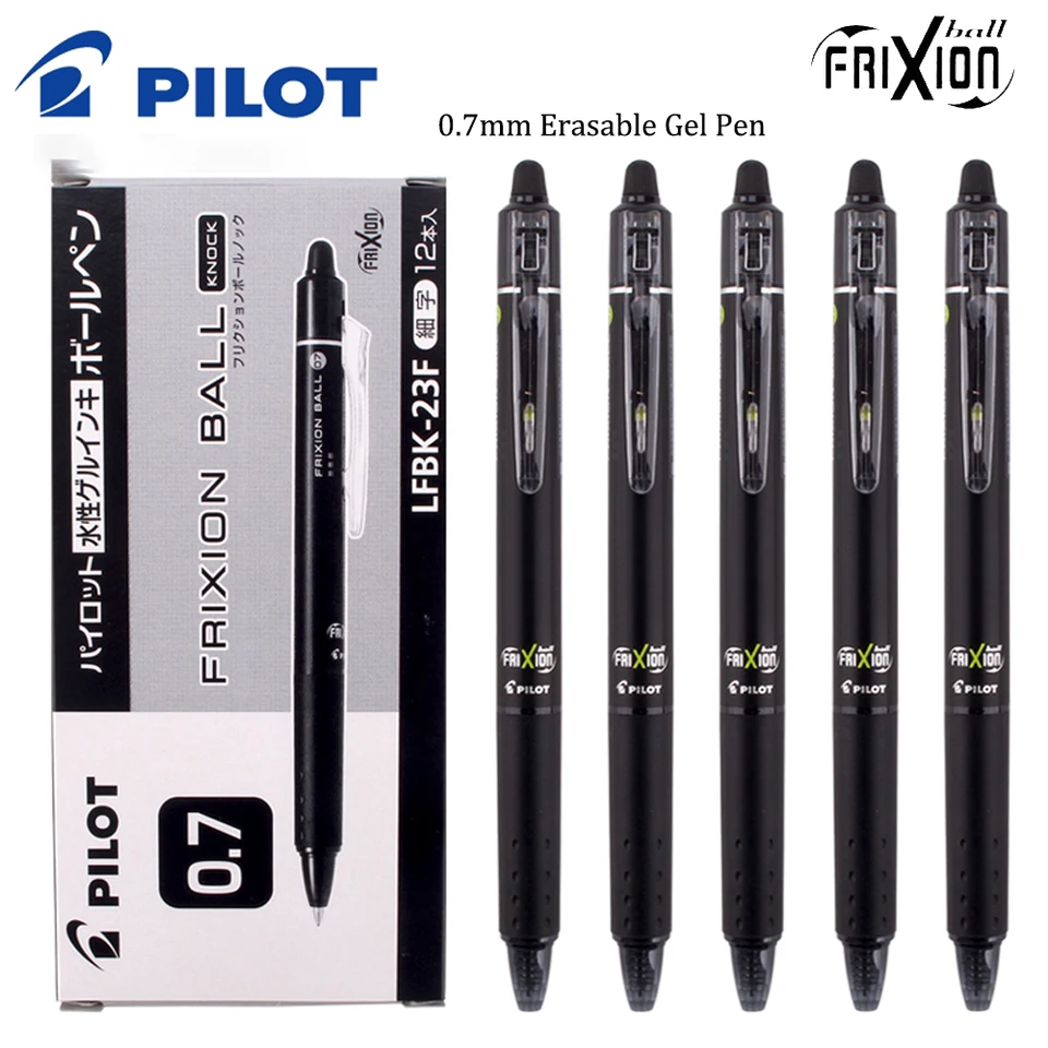 Japonský pilot Frixion Erasable Gel Pens 0,7 mm kawaii Ballpoint Pens LFBK-23F Písanie Nástroje Kresby Kancelária School Support Stationery