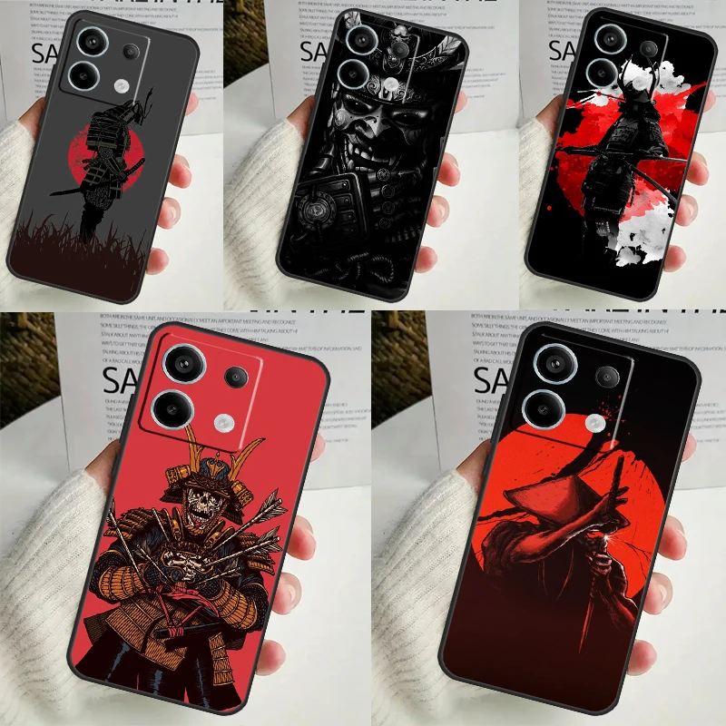 Japonský samurajský bojovník pre puzdro pre Xiaomi Redmi 12 13C 12c 10c 9c Redmi Poznámka 13 9 10 11 12 Pro 9s 10s 11s 12s Cover