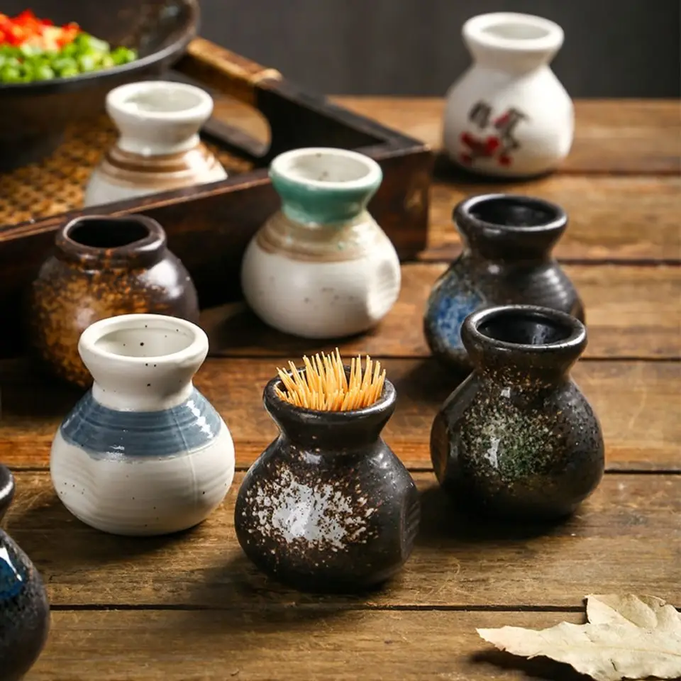 Japonský štýl keramický držiak na špáradlo jednoduchý mini bavlnený výplatný výplatok