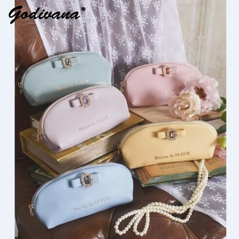 Japonský štýl Nový roztomilý držiak na karty GEM Fashion SHAPONESTONE BAK BAG HARCPIN CEUNCICKÝ PANELICKÝ ŽENY DIEVČA LOLITA Kozmetická taška