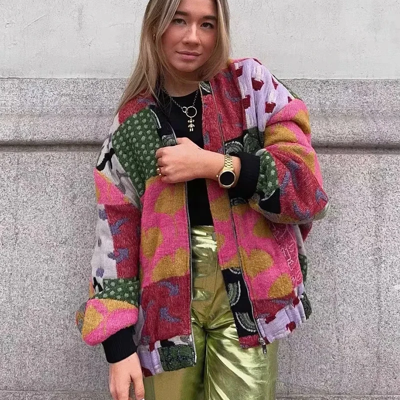Jaqueta Feminina Dámska bombardovacia bunda nadmerná kabát Vintage Streetwear Warm Outwear Parkas Casacos de Inverno Feminino Quentes