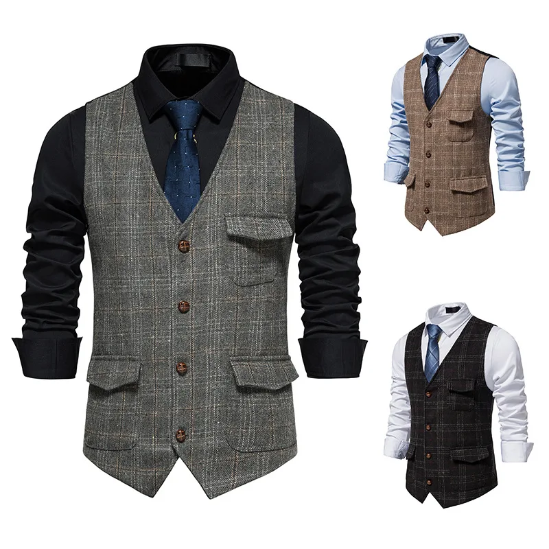 Jar a jeseň nová módna retro mužská vesta Amikaki britský veľký tank Top Top Instagram Trendy Men's