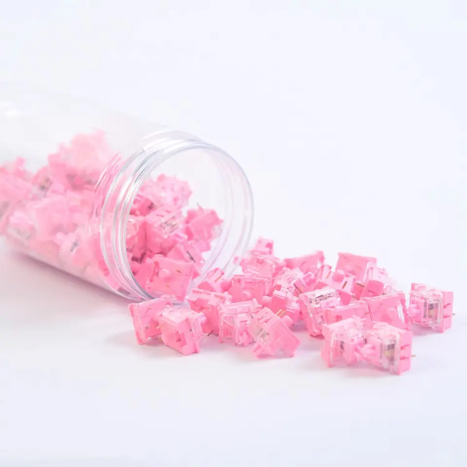 [Jar Pack] KTT Rose Switch Mechanická klávesnica Lineárne 3 kolíky 43G Trigger RGB Transparent Prispôsobenie GK61 Anne Pro 2