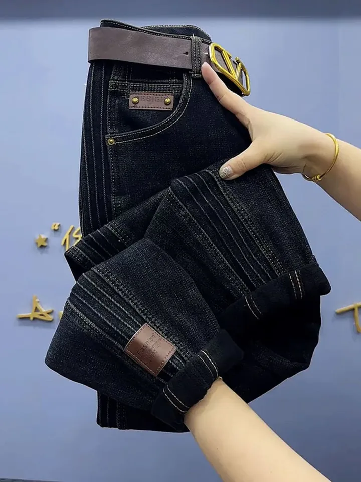 Jarná jeseň s vysokým pásom Rovné džínsy Veľká veľkosť voľný útvar Haren Denim Pants Dámske džínsové nohavice džínsové džínsy 4xl 2024