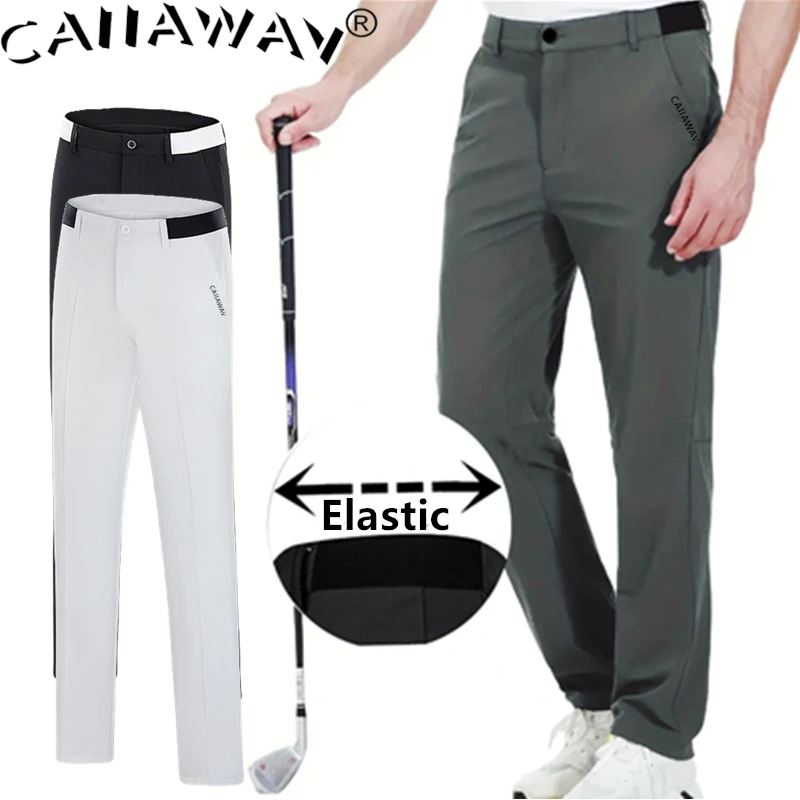 Jarné a jesenné golfové nohavice Pánske caiiawavové elastické rýchle sušené nohavice s elastickými golfovými nohavicami z pásu pásu