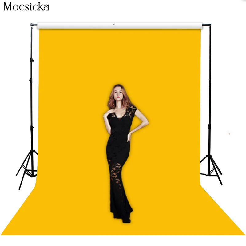 Jasne čisto žlté pozadie pre fotografiu Polyester Tkanina Profesionálne pozadie Aldult Kids Portrét Photo Studio rekvizity
