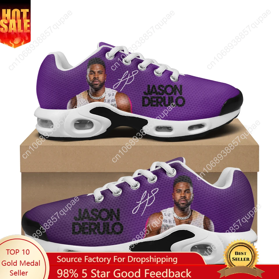 Jason Derulo Air Cushion Sneakers Hudobná speváčka pánsky dámsky teenager ľahké športové topánky Vlastné tenisky na voľný čas