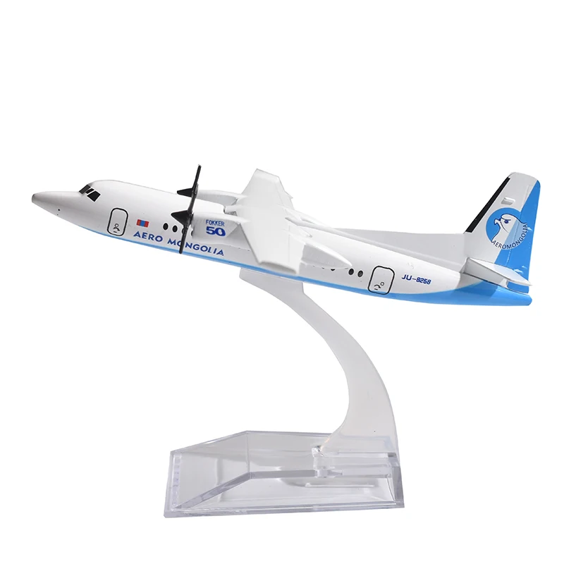 Jason Tutu 16cm Aero Mongolia Fokker F50 ERJ 145 Lietadlo Model Model lietadla lietadlá Diecast kov 1/400