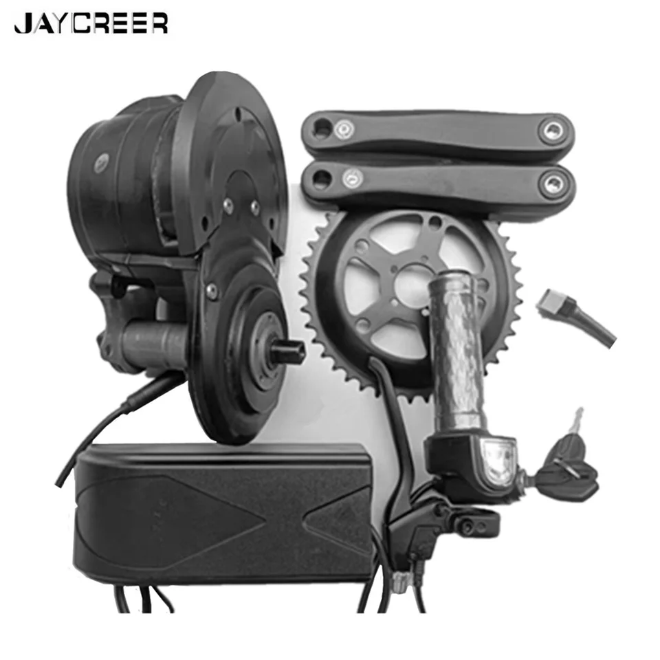 Jaycreer 48V 350W Mid Drive Kit pre konverziu bicyklov na elektrický bicykel