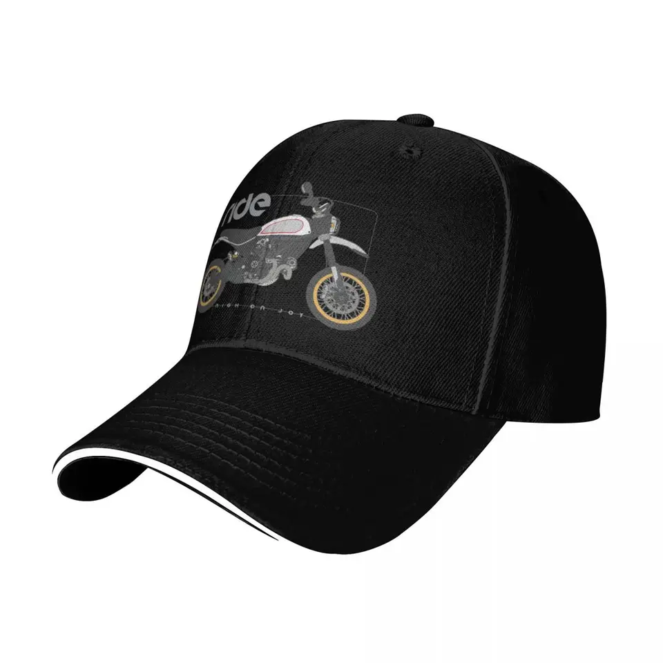 Jazda ducati skrambler púštne sánky biele baseballové čiapka Sunhat Termal Visor Golf Cap Mens Caps Dámsky