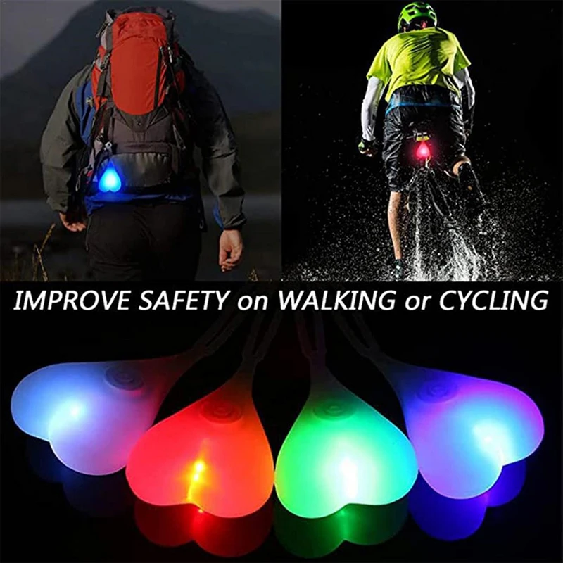 Jazdec na bicykli vodotesná lampa LED 4 farebná loptička Výstražné svetlo Kreačný silikónový bicykel zadný zadný zadný svet
