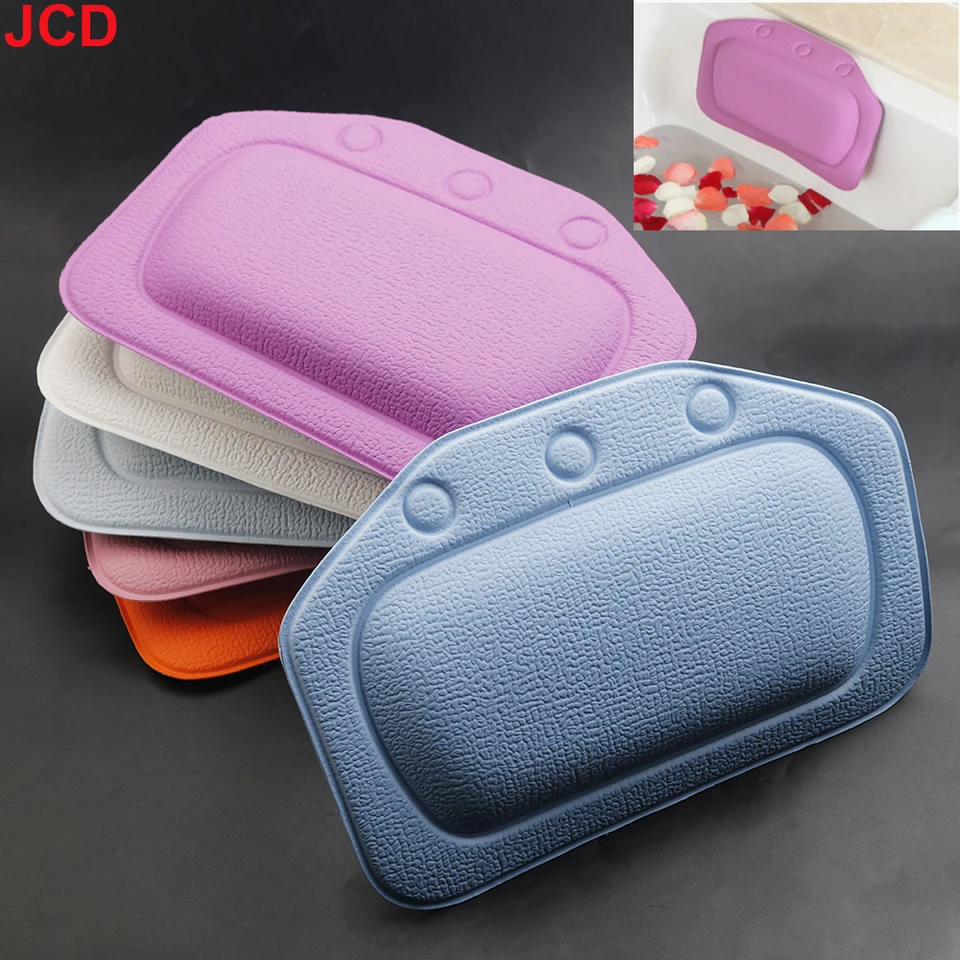 JCD 1KS kúpeľné príslušenstvo Soft Soft Spat Suplies Spa kúpeľne vankúš 21*31 cm krk vankúšiky s prísavkou šálkou PVC