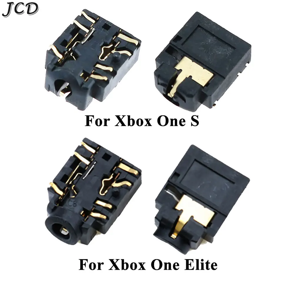 JCD 2PCS 3,5 mm SACKET SOCKET pre Xbox One S Slim Elite Controller Cheadet Jack konektor pre slúchadlá