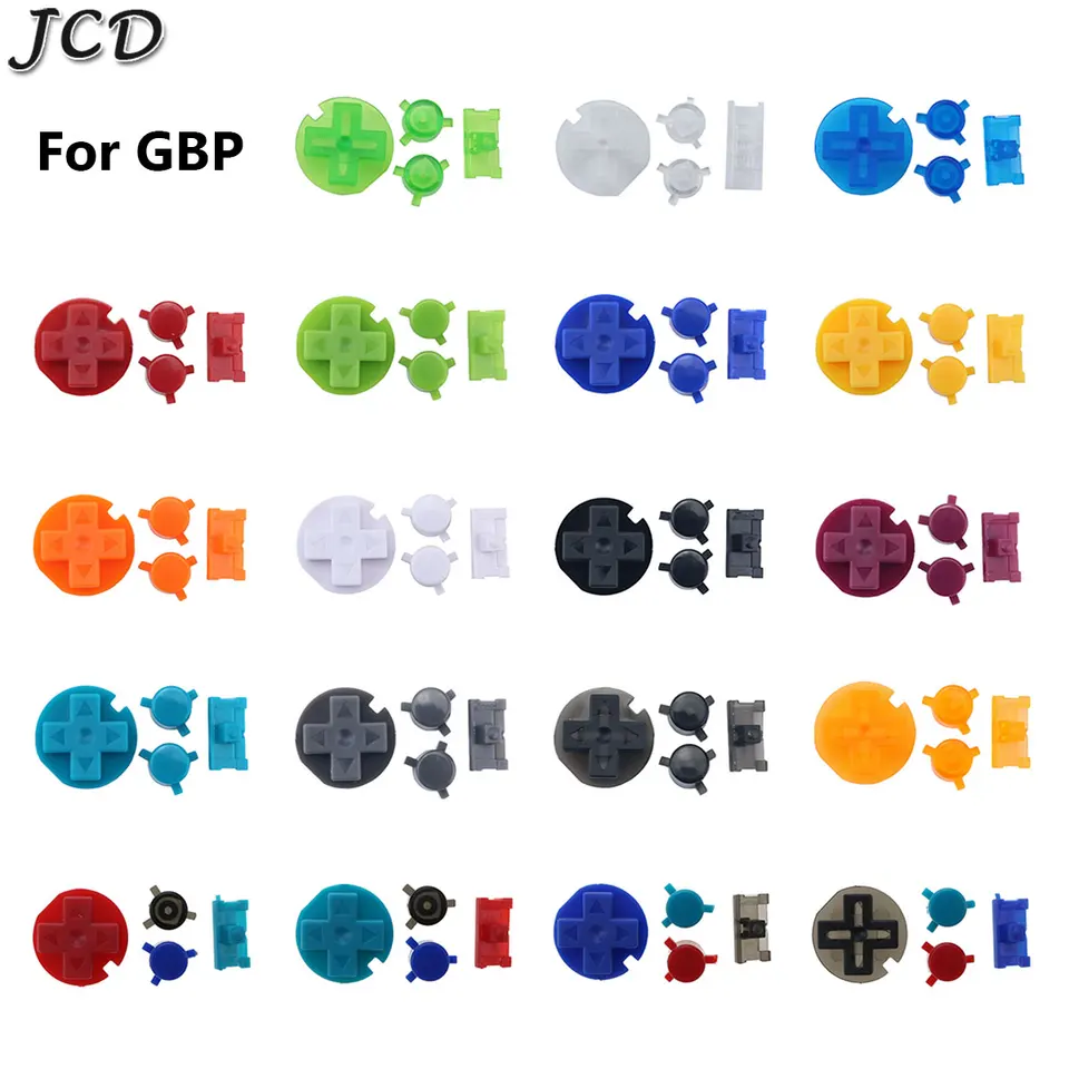JCD farebné náhradné tlačidlá súpravy výmeny pre Gameboy Pocket GBP Off Off Button Buttons D podložky