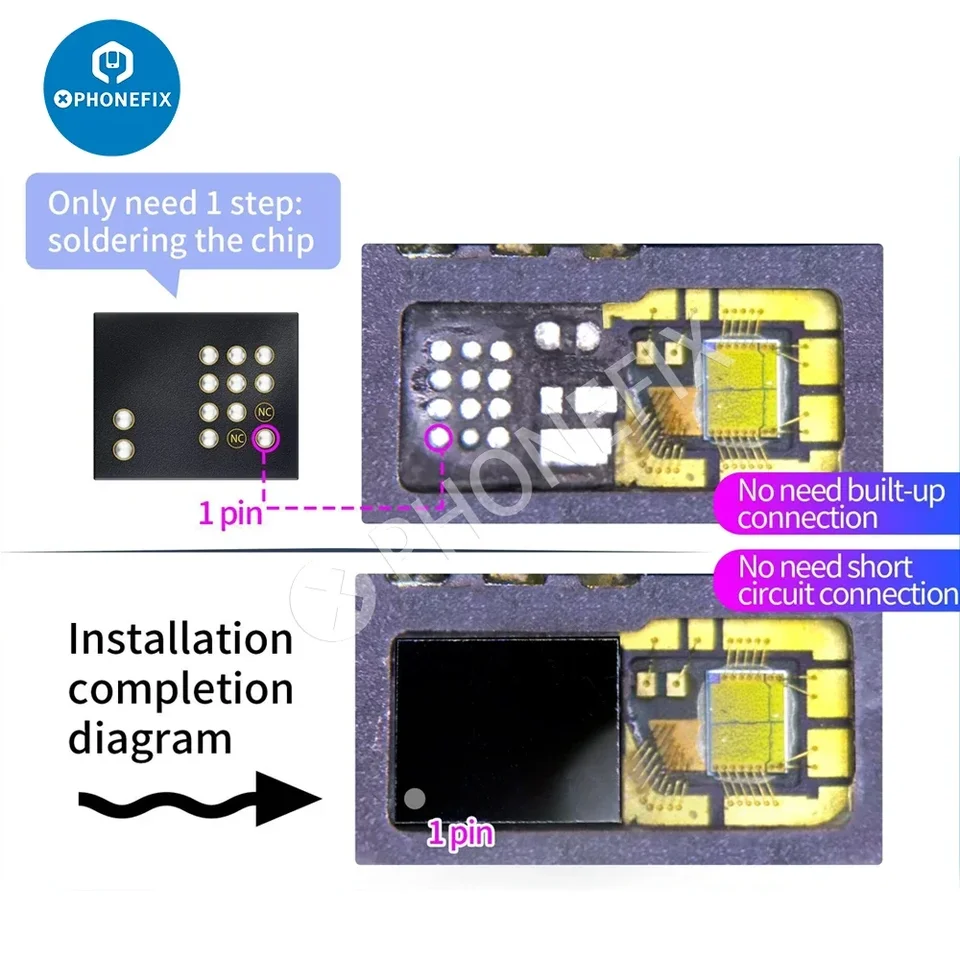 JCID ROMOMO2 DOT projektor Chip JC Face ID integrovaná ic DOT matica mriežka IC pre iPhone x-15Promax PAD PRO 3/4/5