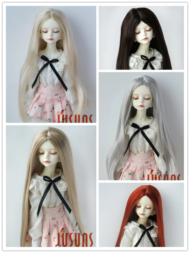 JD016 Módna dlhá rovná rovná 1/12 1/8 1/6 1/4 1/3 Blythe BJD Syntetická Mohair Parochná bábika pre OB11 YOSD MSD SD QBAby HairAccessories