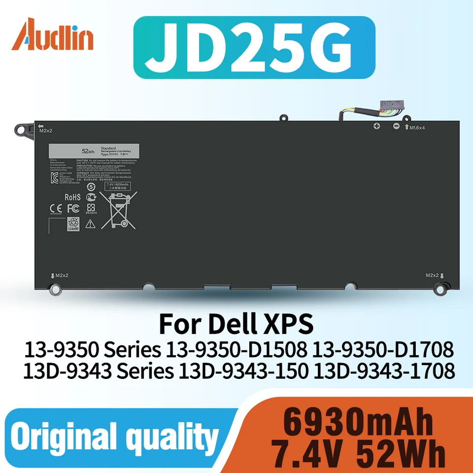 JD25G 90V7W batéria pre Dell XPS 13 9350 9343 13D-9343-1708 13D-9343-3708 13-9350-D1508G 13-9350-350 13-9350-D1608 P54G JHXpy