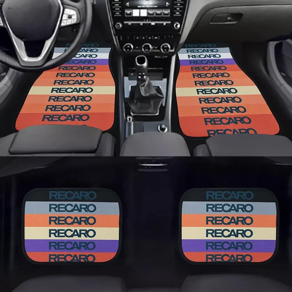 JDM 4PCS Racing Sport CAR Recaro Floor Mats Protector Ochranca JDM Univerzálny nepremokavý nekĺzavý automobilový interiérový dekor kobercov