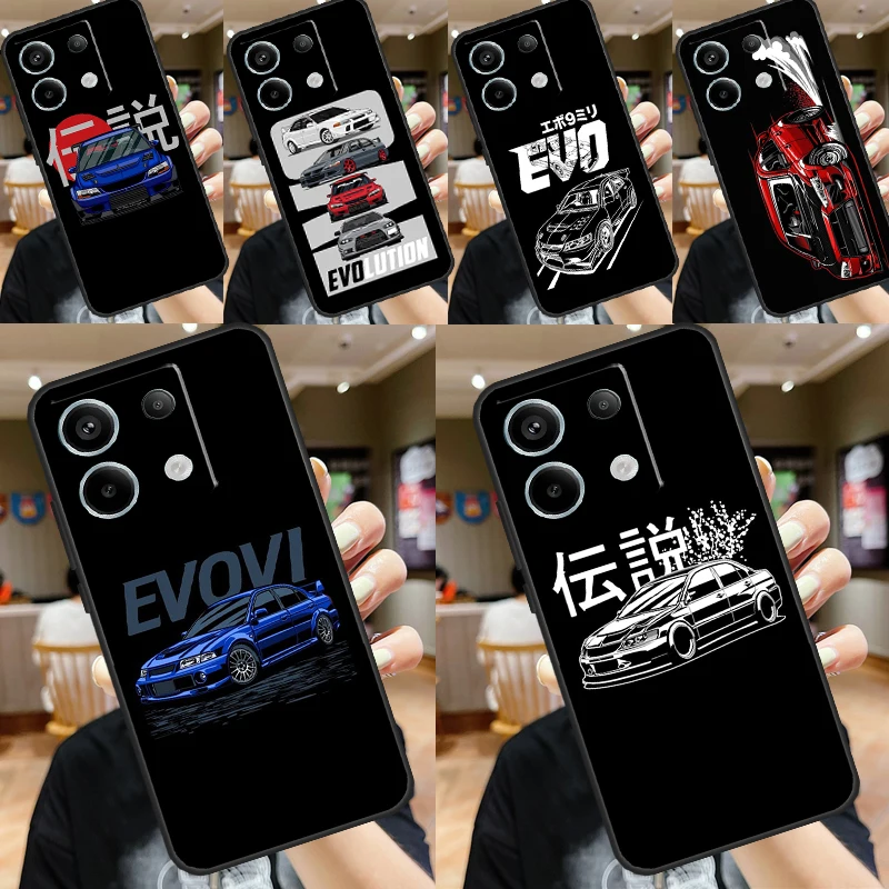 JDM Car Evo Case pre Xiaomi Redmi Note 11 9 10 12 13 Pro Plus 9s 10s 11s 12s Remdi 13 12 C 9c 10c Cover