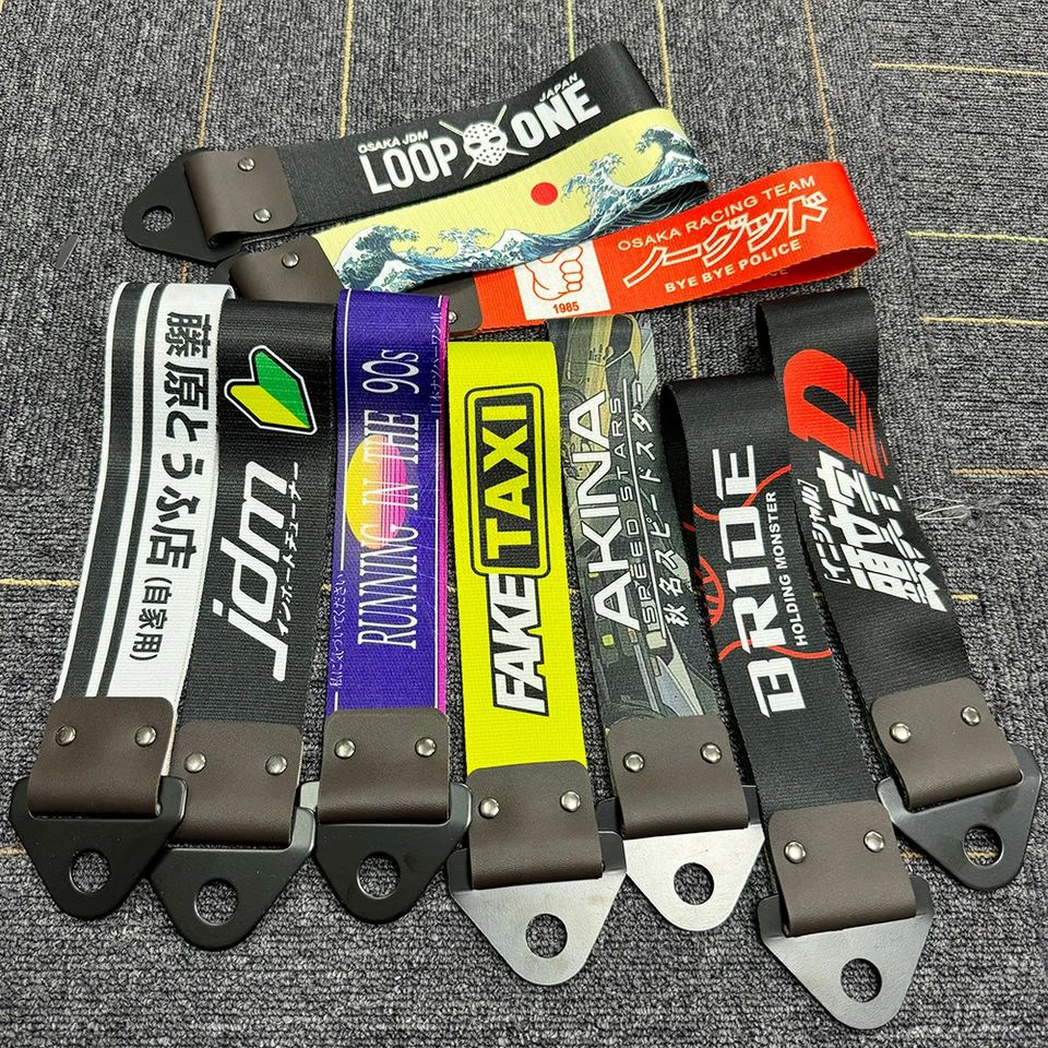 JDM Culture Car Farba prívesku prívesok ťahať pásový pás odlev Ribbon Automatické príslušenstvo prívesný nárazník na nárazník na nárazník pre falošné taxíky HKS