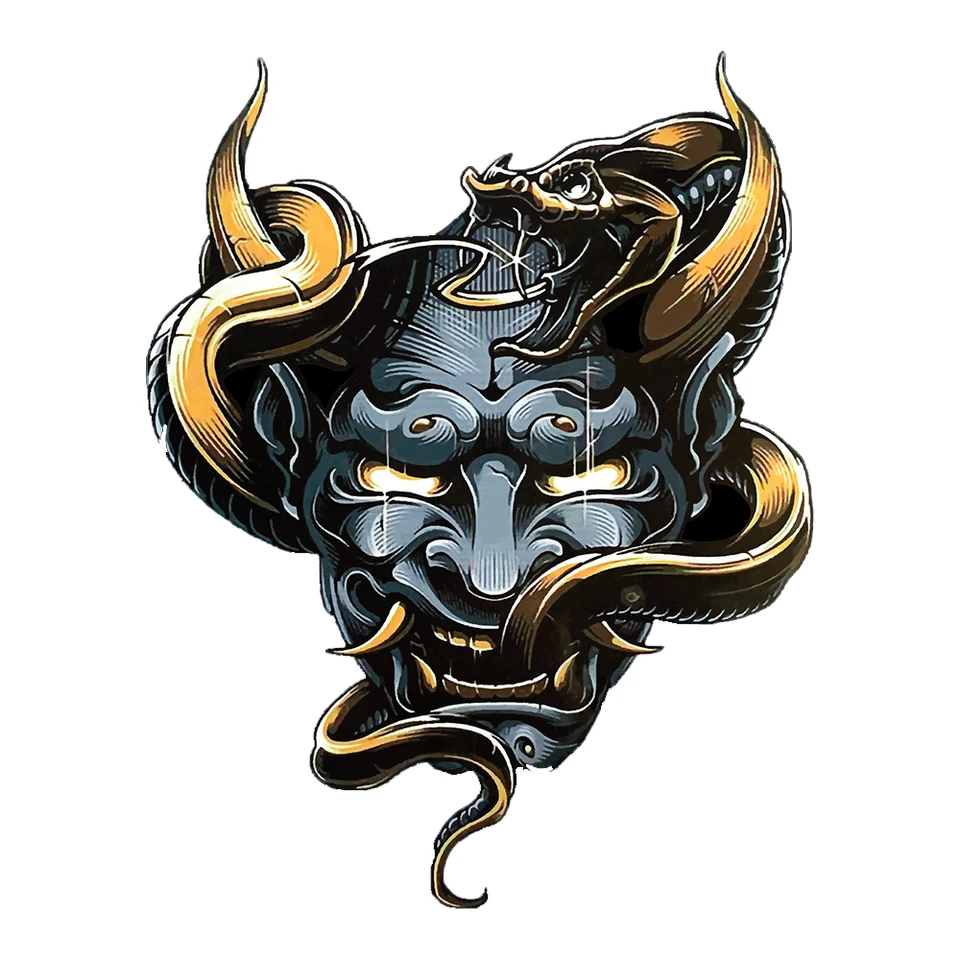 JDM Demon Samurai Reflex Moto Stickers Decor Motorcycle Scooter Automobil tela čelné sklo palivová nádrž okenné nálepky