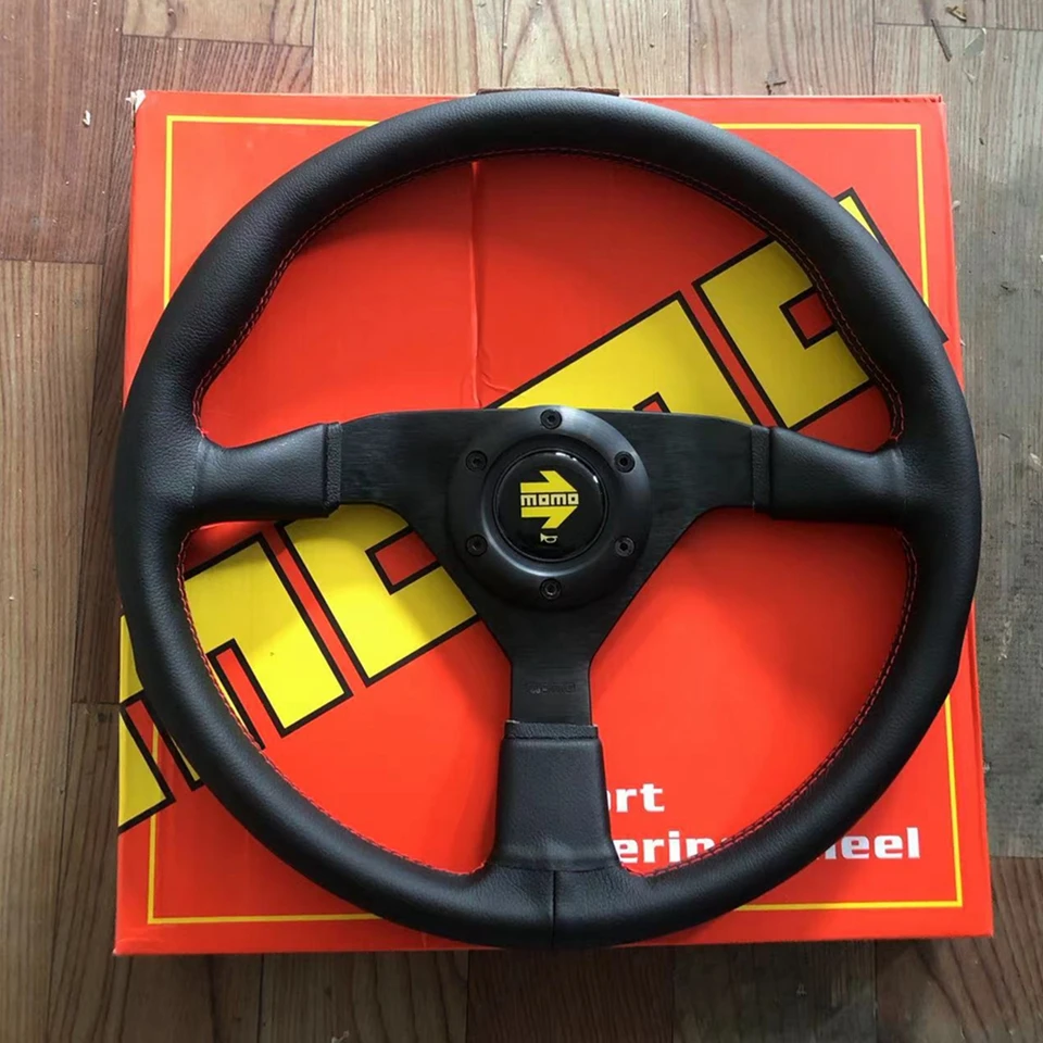 JDM Monte Carlo Momo volant Universal 350 mm závodné auto kožený volant volantes pre VW Honda Toyota BMW Nissan