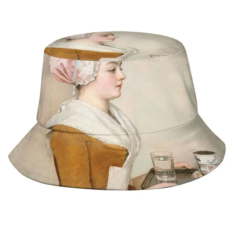 Jean -Etienne Liotard - čokoládová dievčina slnečná čiapka rybársky klobúk vedro klobúky Klasický symbolizmus elegantný trend melancholického umenia
