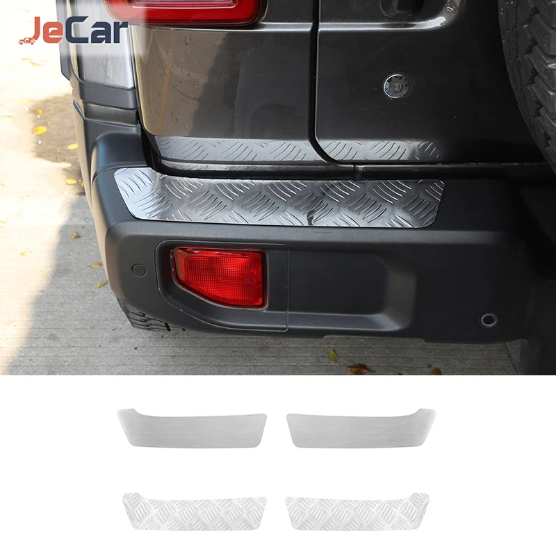 Jecar Car Auta zadný nárazník Ochranné krycie taniere dekorácie Trestné nálepky pre Jeep Wrangler JL 2018 hore exteriérové ​​doplnky
