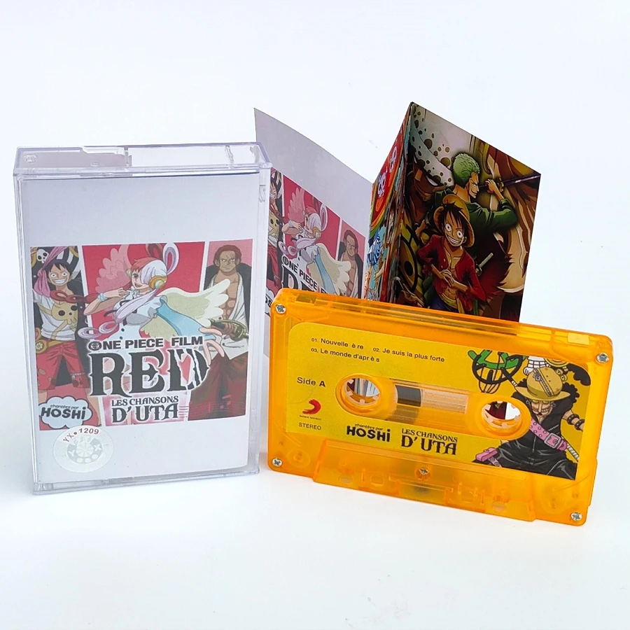 Jeden diel film Red Music Magnetic Tape Uta Album Cassettes Cosplay Walkman Car Recorder Soundtracks Box Party Hudobná zbierka