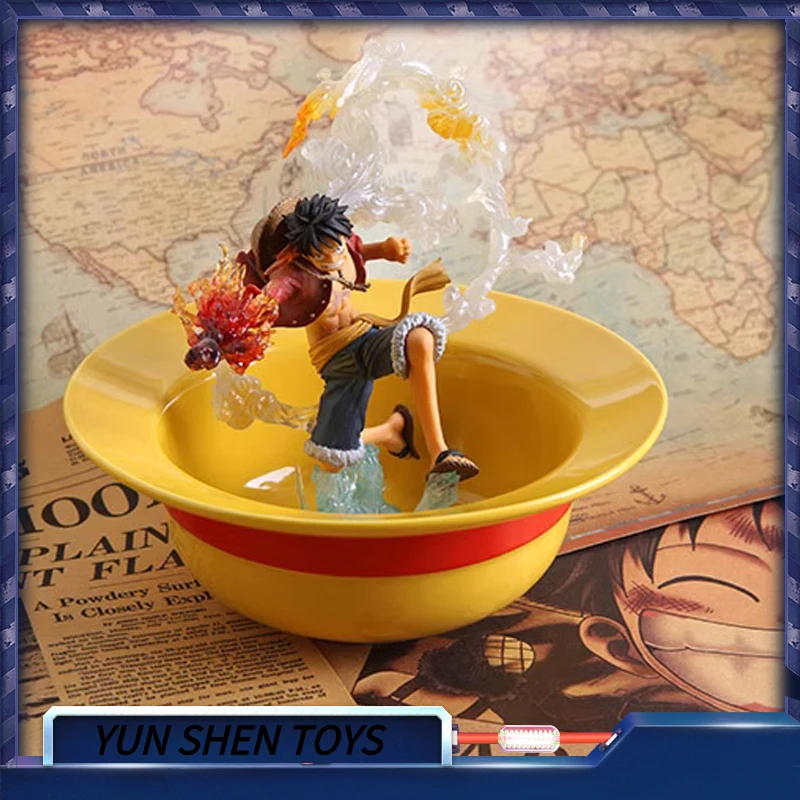Jeden kus Luffy Slaw Hat Bowl roztomilý karikatúra anime okolie Domáce keramické dezerty Jedenie polievkovej misky NEODLY