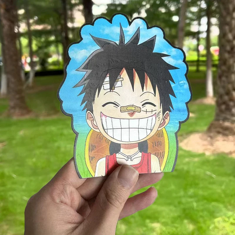 Jeden kus roztomilý Luffy Manga 3D pohybu slepky na autá Sticker Sticker Notebook NAPOHOP Koderotesná nálepka na stenu nálepky na nástenné nálepky Detské hračky Darčeky