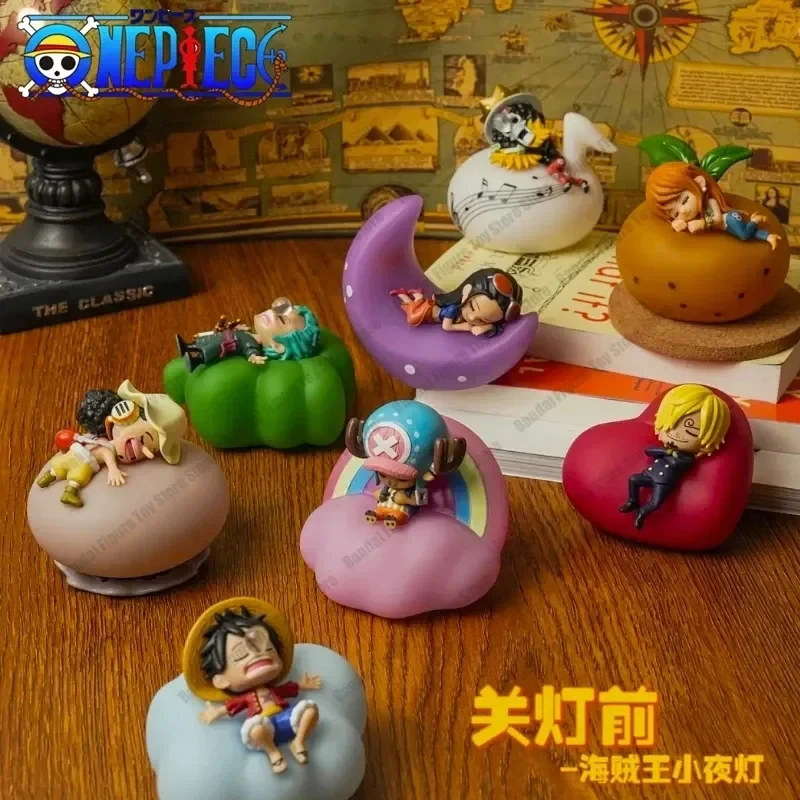Jeden kus slepej krabice anime série nočné ľahké hračky Luffy Zoro Nami Sanji Chopper Figures Sweet Dream LED