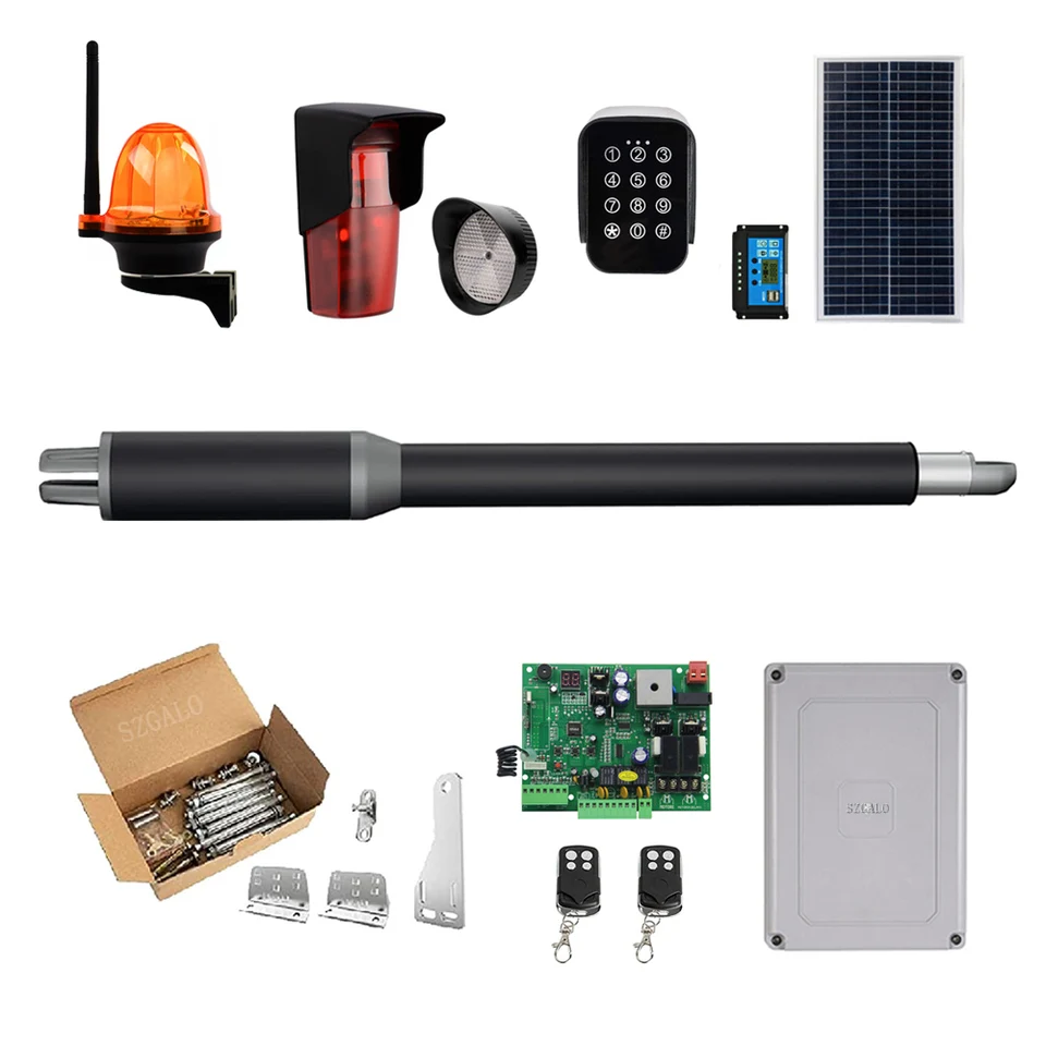 Jeden lineárny ovládač 24VDC Solar Swing Gate Opener Motor Operátor príslušenstvo súprava voliteľná pre jednotlivé výkyvy/brána