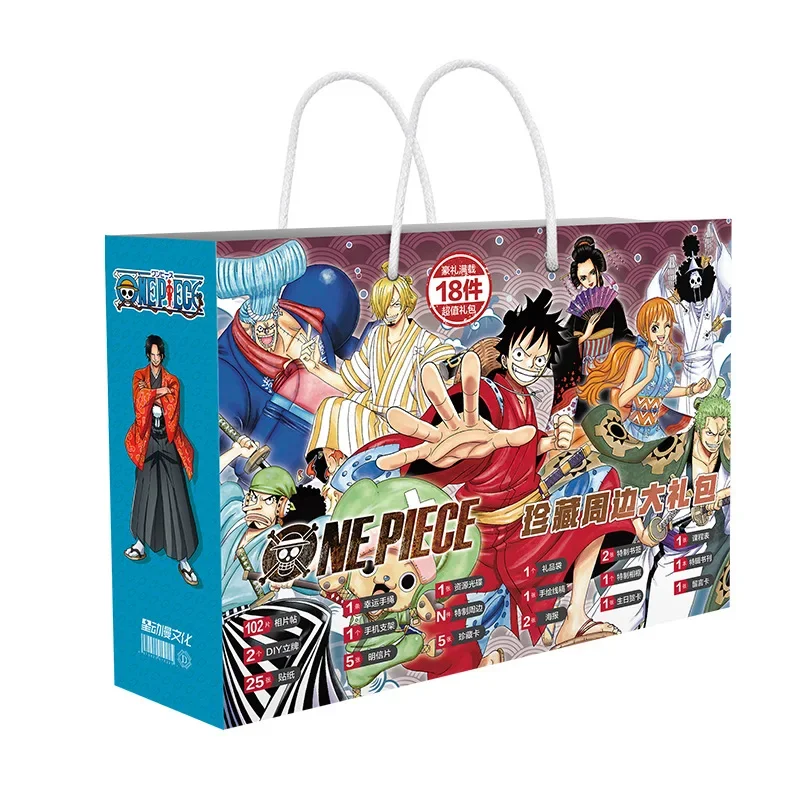 Jedna kusová darčeková taška Slaw Hat Pirates Luffy Collection Lucky Bag Toy Onepiece PertCard Plaget Stuckers odznak záložky darček