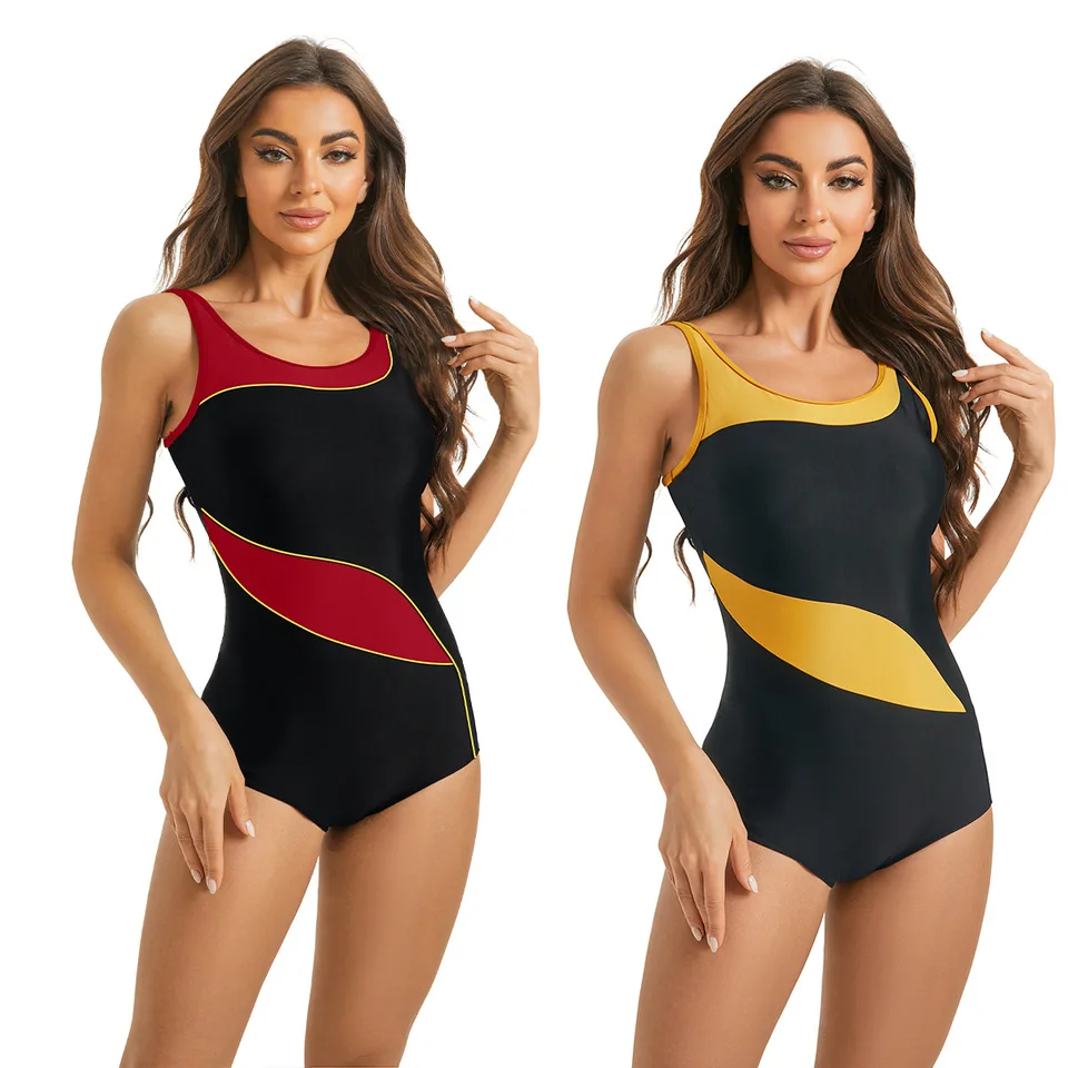 Jednodielne plavky pre ženy Rash Guard Wetsuit Beach Party Sexy rukávy bez rukávov Beachwear módne farebné zápasy Lady plavky