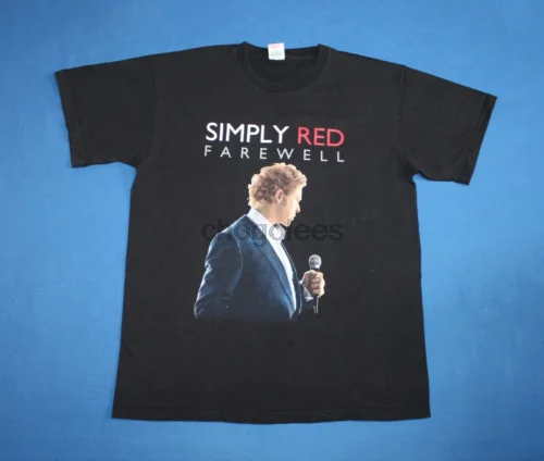 Jednoducho červené tričko Rozlúčka 2010 Tour Pop Soul Band Men Tee Veľká