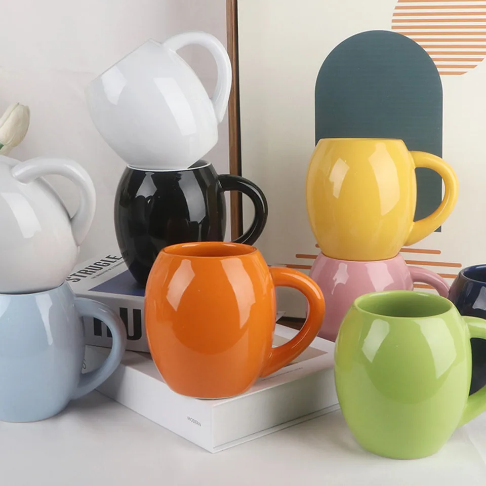 Jednoduchá keramická káva šálka pevná farba módna káva Cup