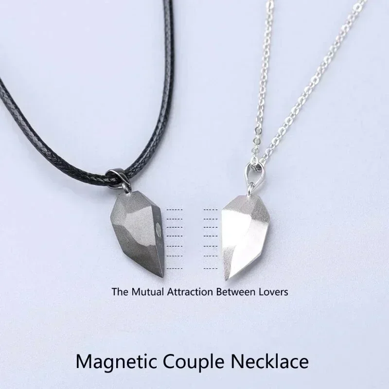 Jednoduché kreatívne darčeky Láska magnet magnet pár náhrdelník broskyňový srdcový magnet pár reťazcov Collarbone v tvare srdca