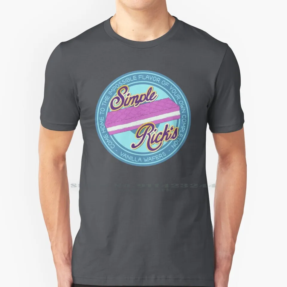 Jednoduché Rick's Vanilla Wafers T košeľa bavlna 6xl Simple Wafers Vanilla Wafers Impossible Flair Rick Sanchez Morty Smith